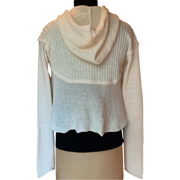 NWT Vintage Y2K Moth by Anthropologie Cropped Sweater Cardigan Cream Size Medium - Picture 5 of 9
